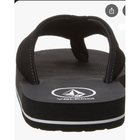 Volcom Boy's Victor Sandal - Classic Black - New - Size 4 - Picture 3 of 3